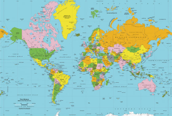 world map resized