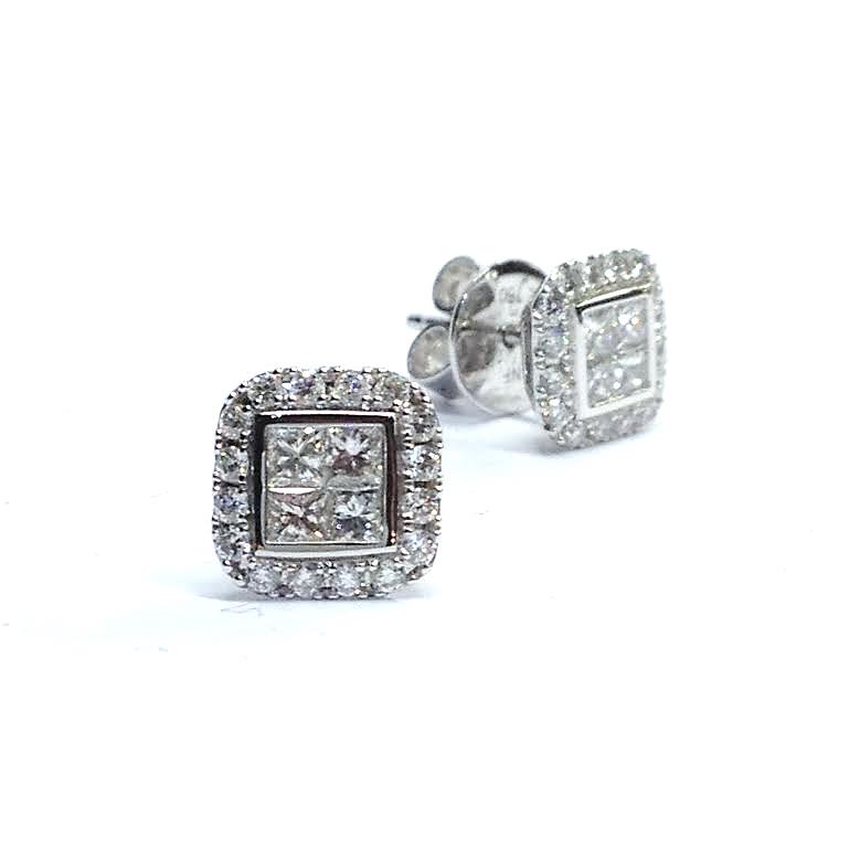 Diamond Cluster Earrings