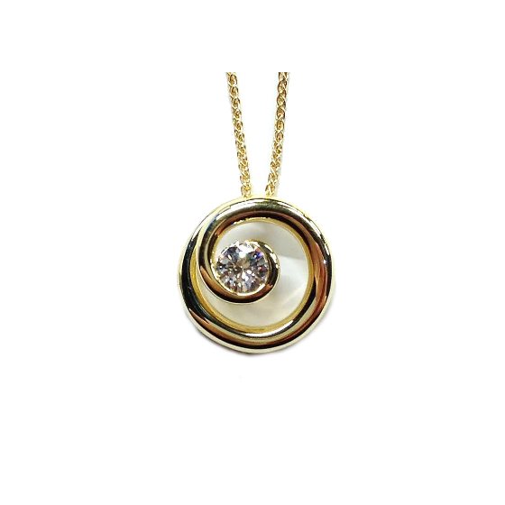 Diamond Swirl Pendant