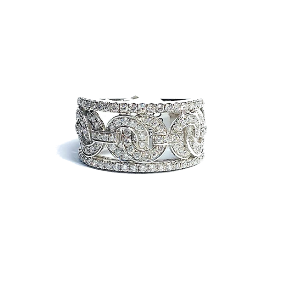 Knotted Chain Diamond Ring