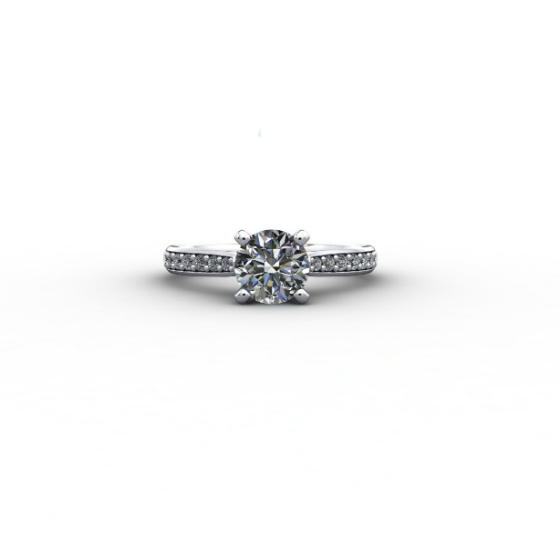 The ‘Olivia’ Ring with Diamond Set Shoulders
