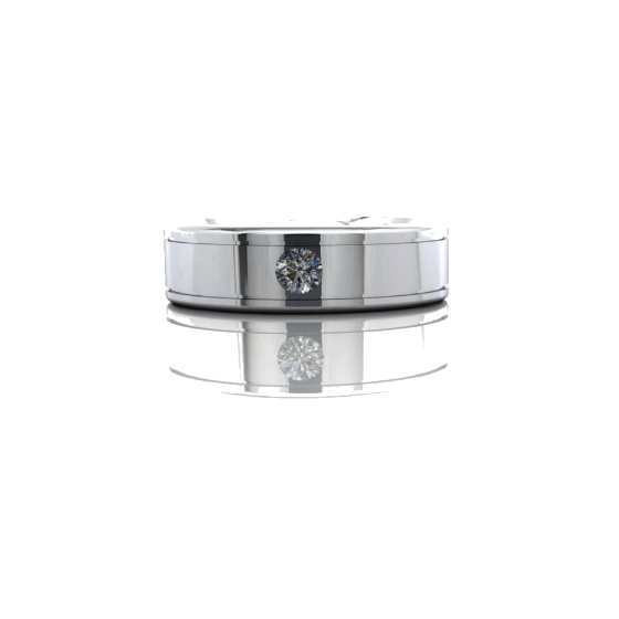 Men’s Grooved Palladium Wedding Band