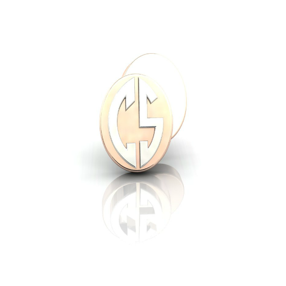 Monogrammed unique cufflinks in gold by Christopher Stoner Jewellers Harrogate