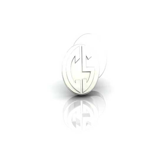 Monogrammed silver cufflinks from Christopher Stoner bespoke jewellers
