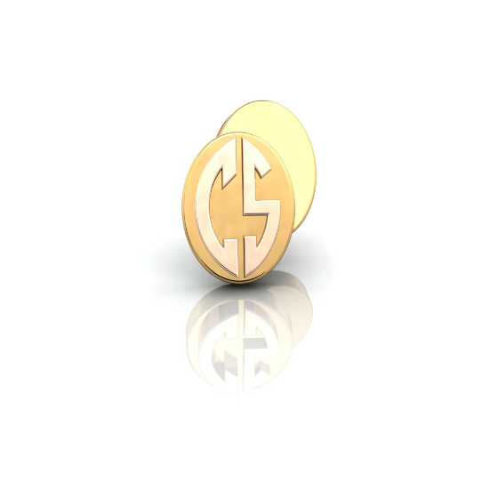 Uniquely tailored gold cufflinks by Christopher Stoner, Yorkshire