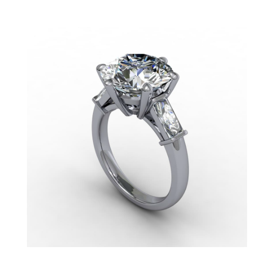Diamond bar brooch remodelled into a ring.