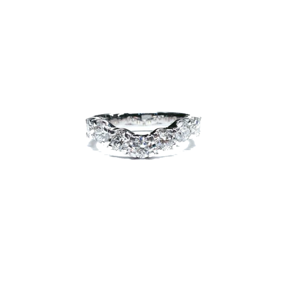 Uniquely Shaped Diamond Wedding Band