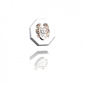 Family Crest Cufflinks silver and rose gold