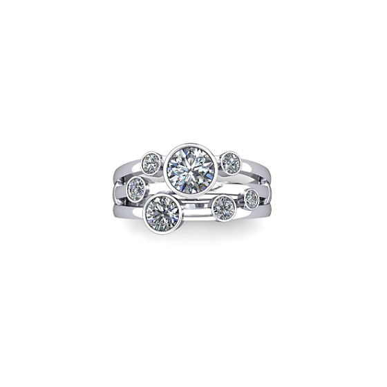 Unique Bubble Right Hand Ring by Christopher Stone Fine Jewellery