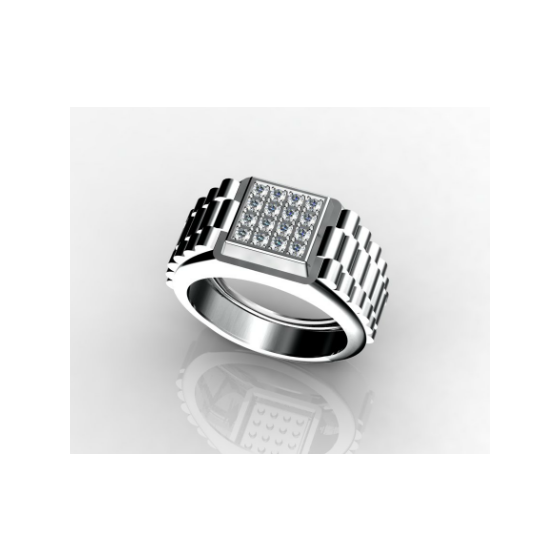 ROLEX RING PAVE ANGLE