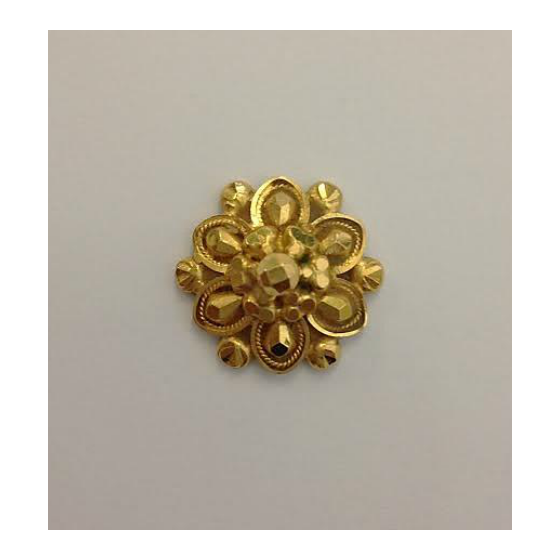 An earring before being remodelled.