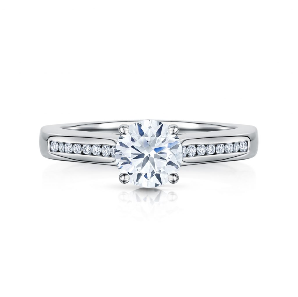 The ‘Emmie’ Ring with Diamond-Set Shoulders